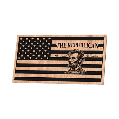 Abraham Lincoln USA Flag design preview, historical americana
