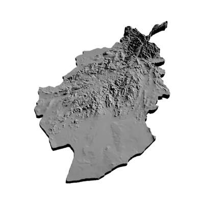 Afghanistan Terrain Map design preview, countries & world