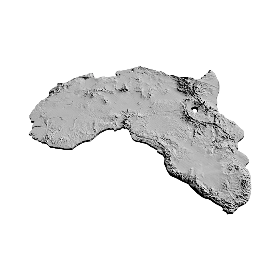 Africa Continent Terrain Map design preview, countries & world