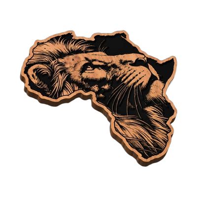 African Lion SVG file for laser cutting and CNC routing, LightBurn and Vectric ready