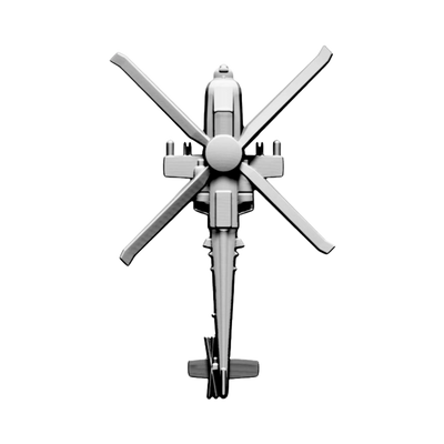 AH-64 Apache Helicopter STL file for 3D printing and CNC routing, LightBurn and Vectric ready