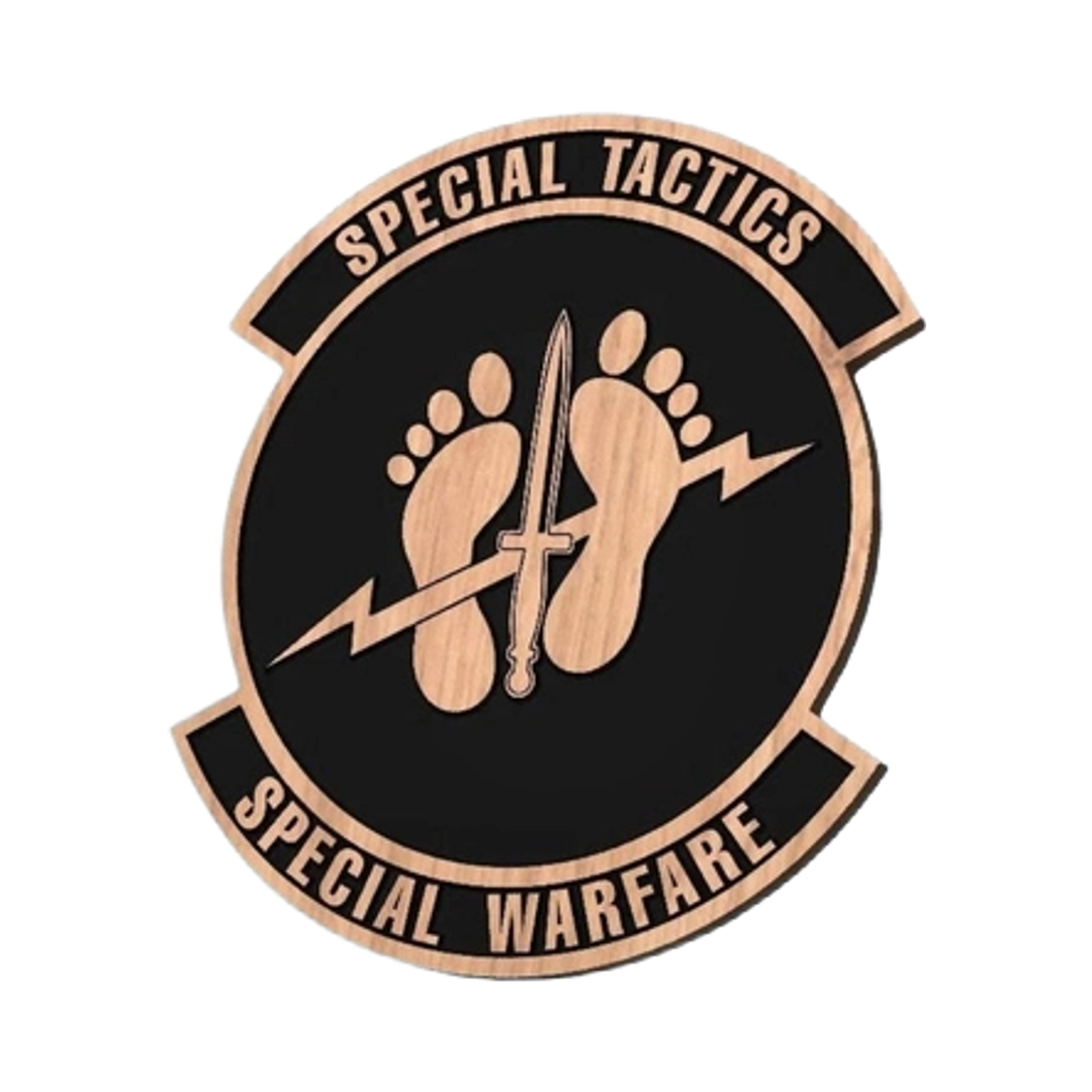 Air Force Special Tactics detail view, ready for laser cutting and CNC routing
