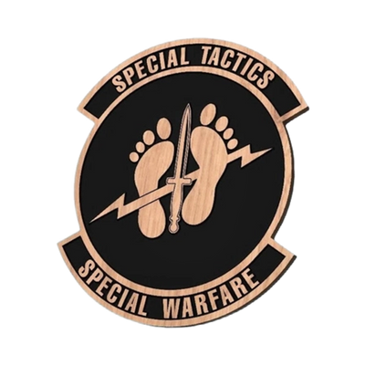 Air Force Special Tactics detail view, ready for laser cutting and CNC routing