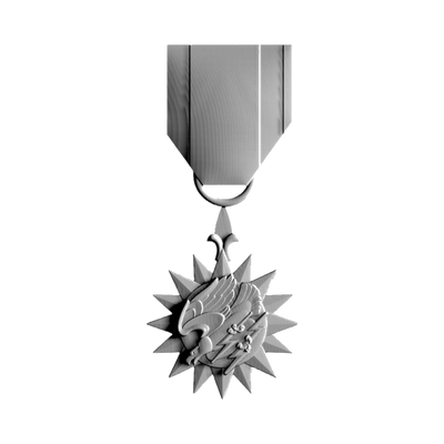 Military Air Medal STL file for 3D printing and CNC routing, LightBurn and Vectric ready