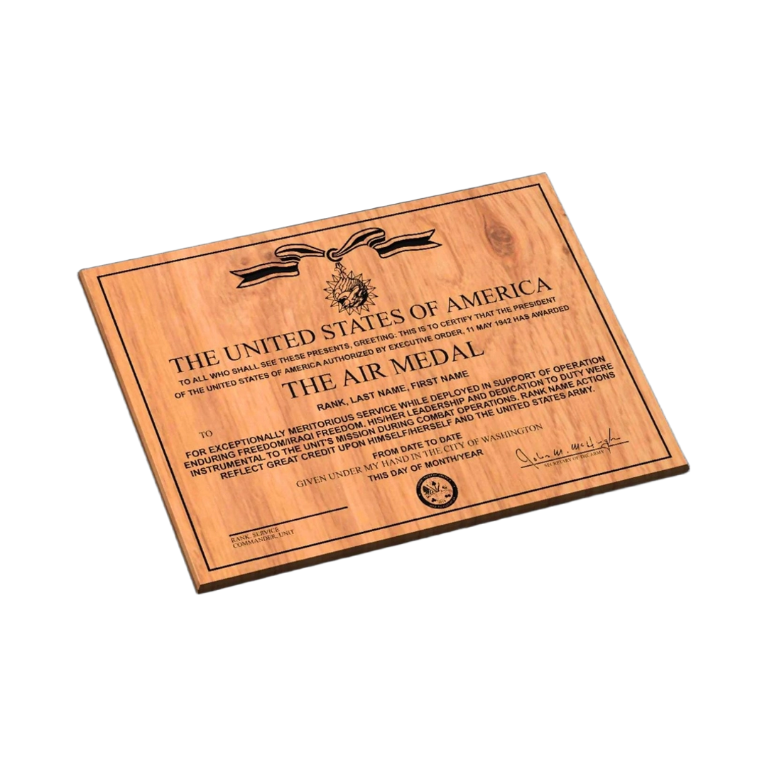 U.S. Military Air Medal SVG file for laser cutting and CNC routing, LightBurn and Vectric ready
