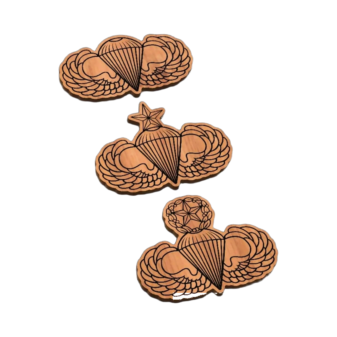 Airborne Wings SVG file for laser cutting and CNC routing, LightBurn and Vectric ready