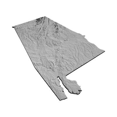 Alabama Terrain Map design preview, us states