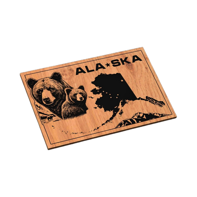 Alaska Brown Bear SVG file for laser cutting and CNC routing, LightBurn and Vectric ready