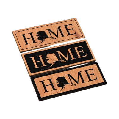 Alaska HOME Design SVG file for laser cutting and CNC routing, LightBurn and Vectric ready