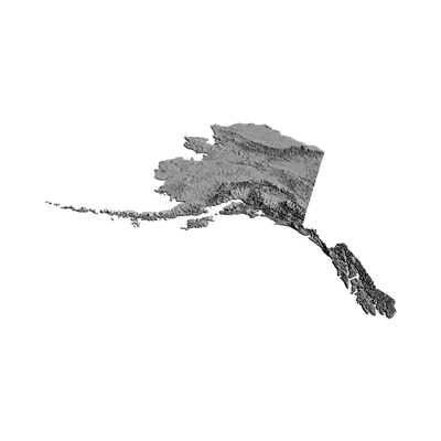 Alaska Terrain Map design preview, maps & terrain