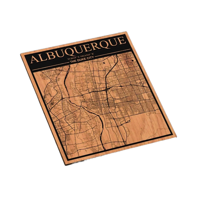 Albuquerque New Mexico City Map SVG file for laser cutting and CNC routing, LightBurn and Vectric ready