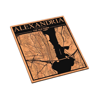 Alexandria Virginia City Map SVG file for laser cutting and CNC routing, LightBurn and Vectric ready