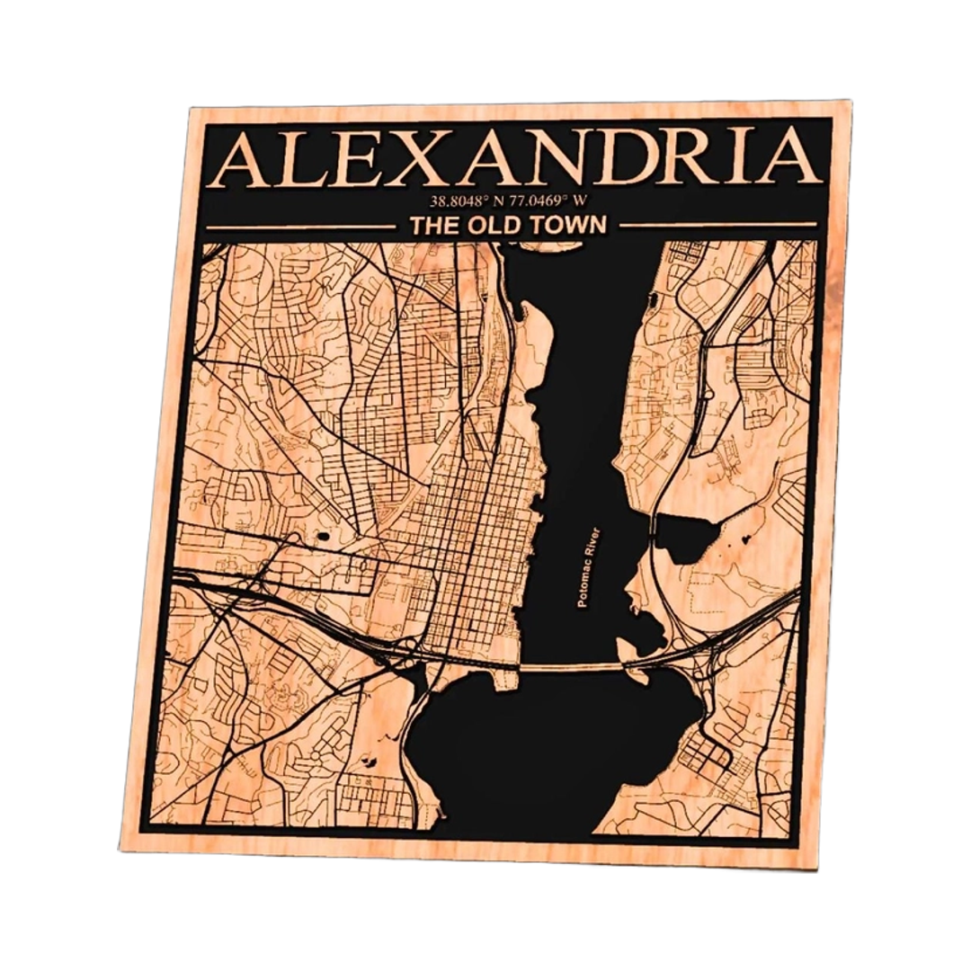 Alexandria Virginia City Map design preview, us states