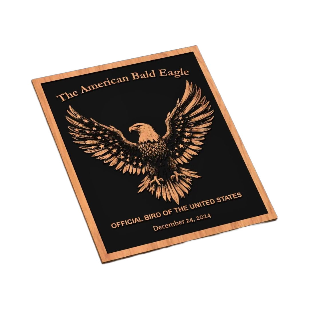 American Bald Eagle SVG file for laser cutting and CNC routing, LightBurn and Vectric ready