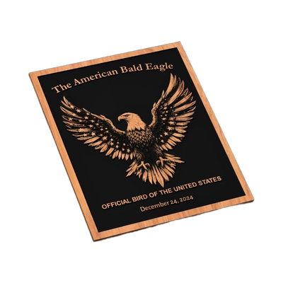 American Bald Eagle SVG file for laser cutting and CNC routing, LightBurn and Vectric ready