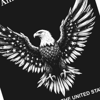 American Bald Eagle detail view, ready for laser cutting and CNC routing