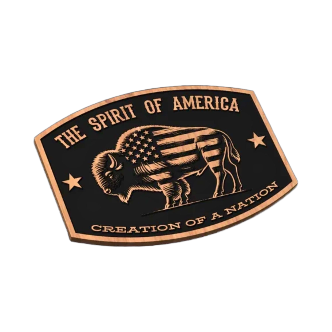 American Bison SVG file for laser cutting and CNC routing, LightBurn and Vectric ready