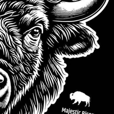 American Bison detail view, ready for laser cutting and CNC routing