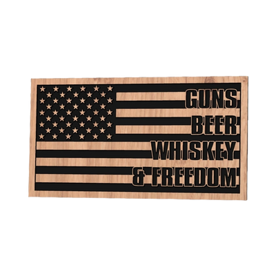 U.S. Flag Guns Beer Whiskey Freedom design preview, flags
