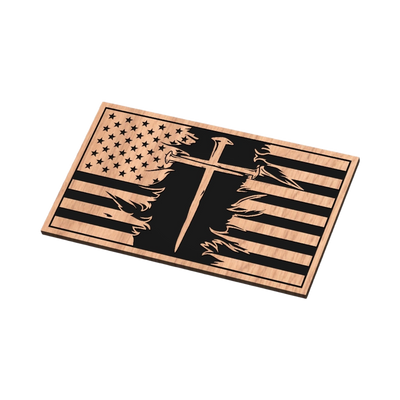 American Flag Nail Cross design preview, flags