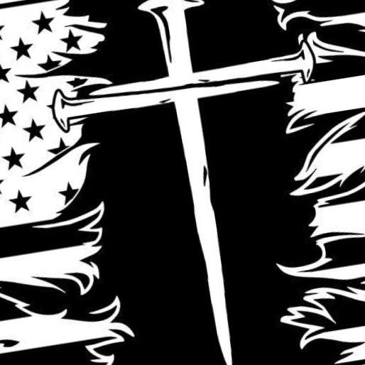 American Flag Nail Cross detail view, ready for laser cutting and CNC routing