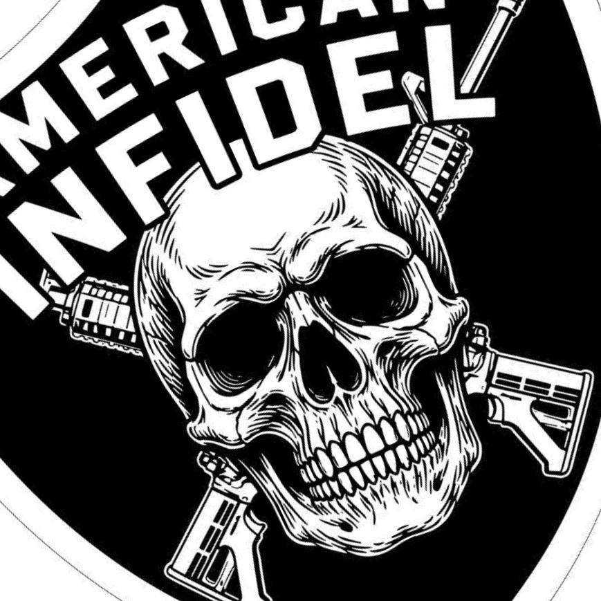 American Infidel Skull SVG file included with instant download