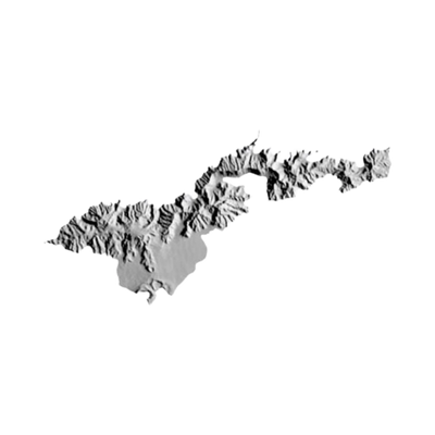 American Samoa Terrain Map STL file for 3D printing and CNC routing, LightBurn and Vectric ready