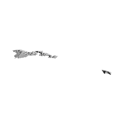 American Samoa Terrain Map detail view, ready for 3D printing and CNC routing