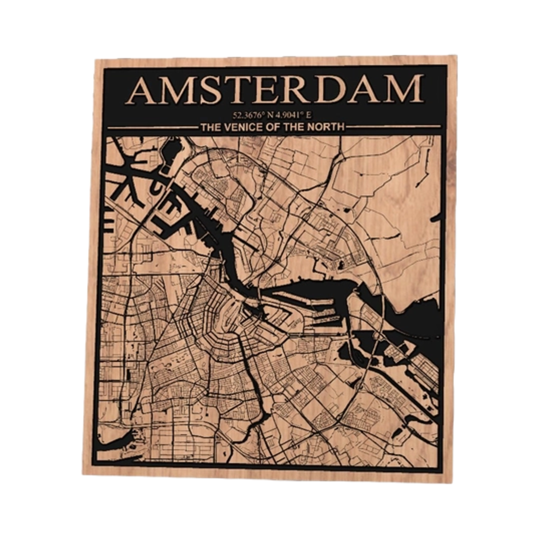 Amsterdam, Netherlands City Map design preview, countries & world