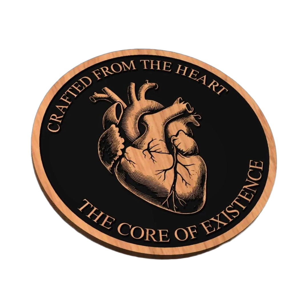 Anatomical Heart SVG file for laser cutting and CNC routing, LightBurn and Vectric ready