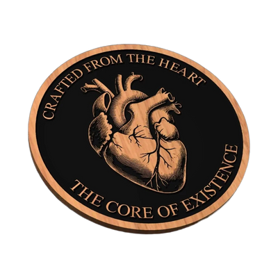 Anatomical Heart SVG file for laser cutting and CNC routing, LightBurn and Vectric ready