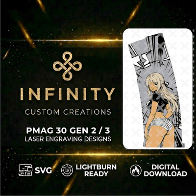 Anime Rear Guard MAG Laser Engraving SVG file for digital crafting, LightBurn and Vectric ready