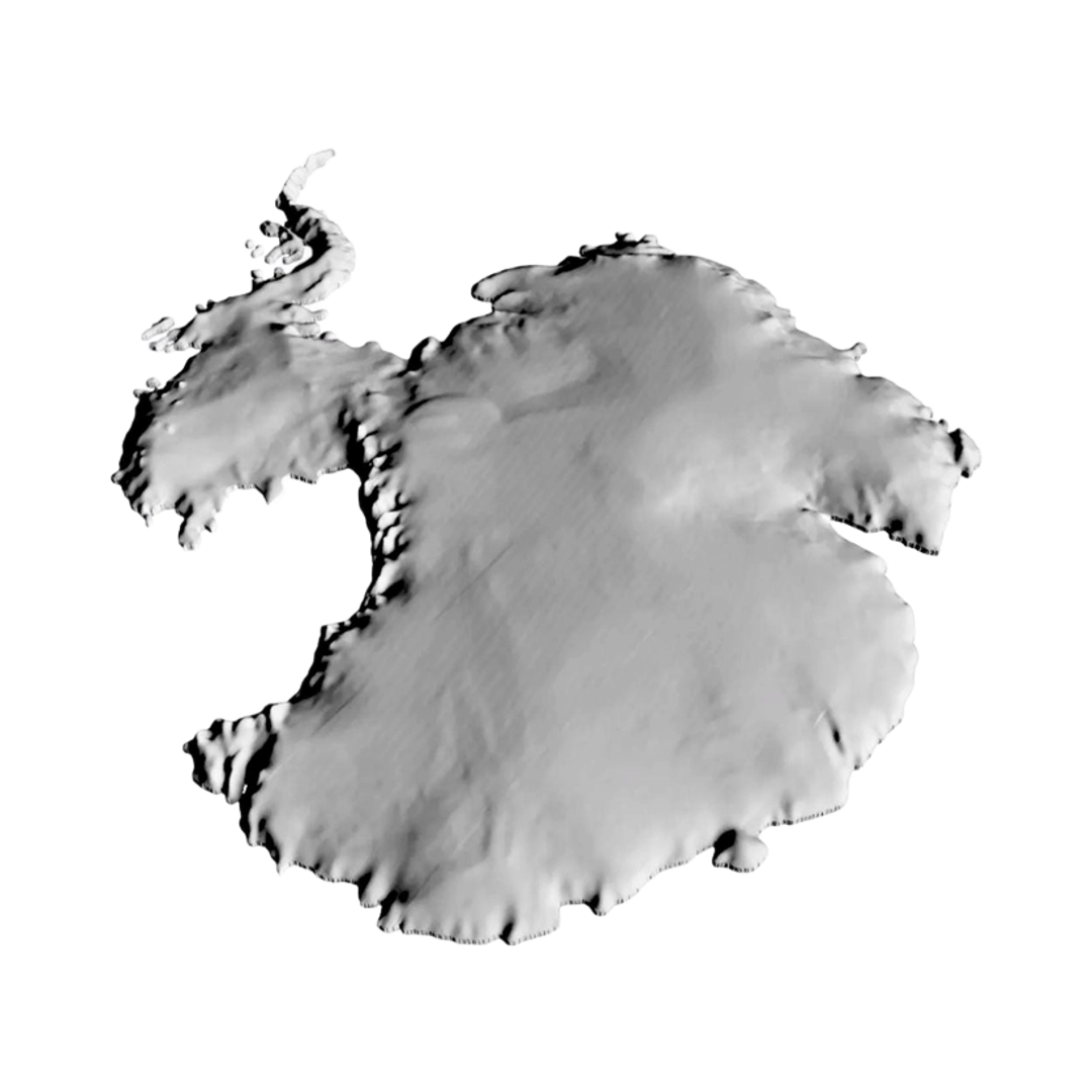 Antarctica Terrain Map design preview, countries & world