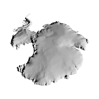 Antarctica Terrain Map design preview, countries & world