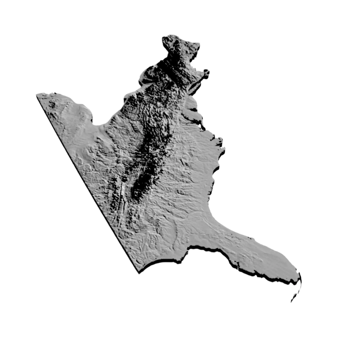Appalachian Mountains Terrain Map design preview, national parks