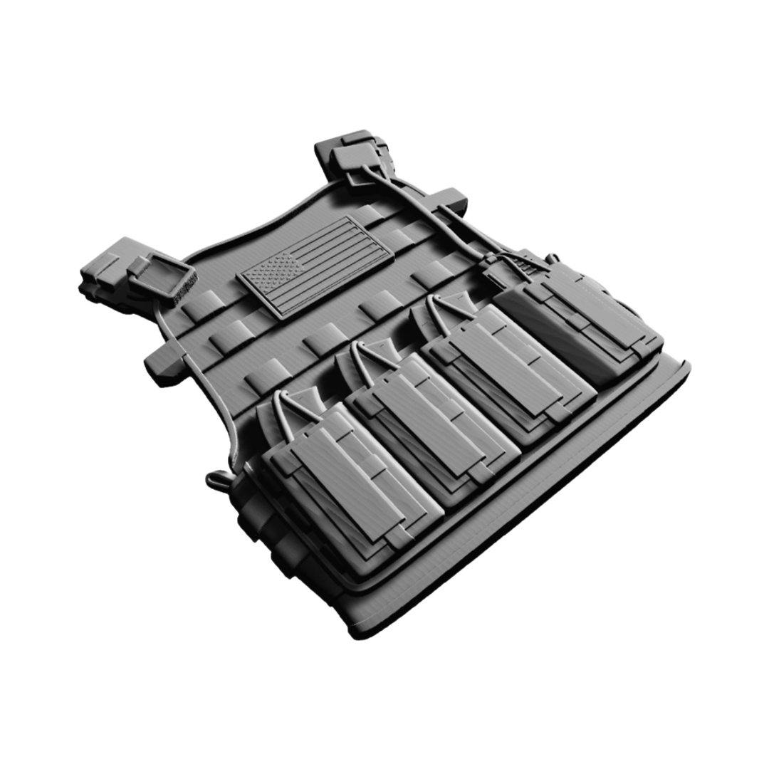 Armored Vest With U.S. Flag design preview, military & war