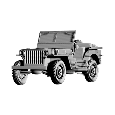 Vintage Army Jeep STL file for digital crafting, LightBurn and Vectric ready