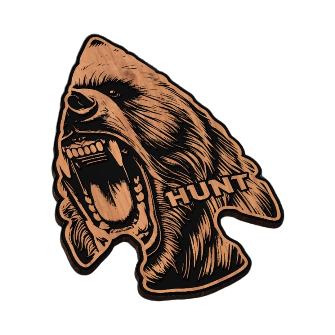 Arrowhead Bear Hunt SVG file for laser cutting and CNC routing, LightBurn and Vectric ready
