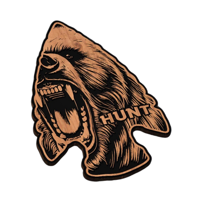 Arrowhead Bear Hunt SVG file for laser cutting and CNC routing, LightBurn and Vectric ready