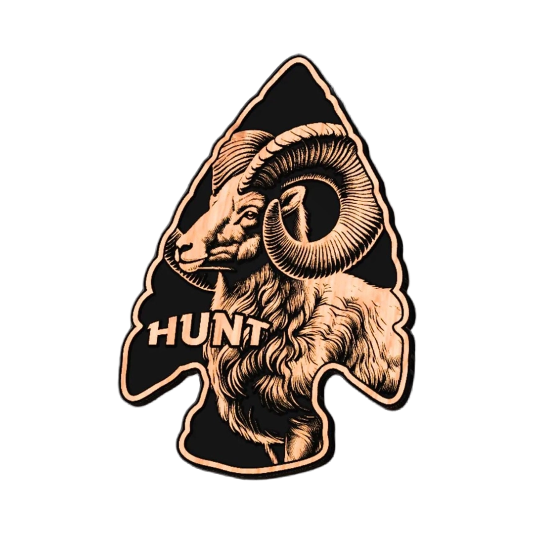 Hunting Arrowhead Big Horn Sheep design preview, hunting, fishing & outdoors