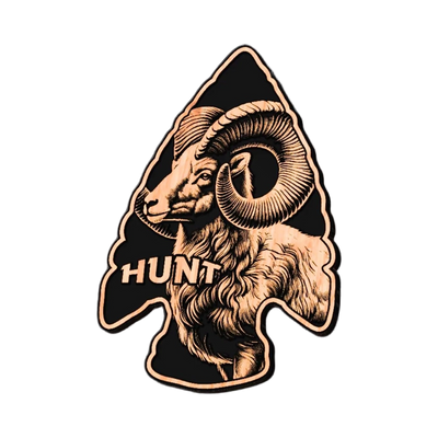 Hunting Arrowhead Big Horn Sheep design preview, hunting, fishing & outdoors