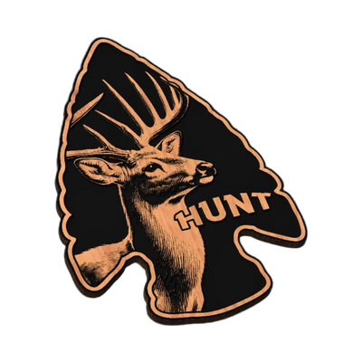 Arrowhead Deer Hunt SVG file for laser cutting and CNC routing, LightBurn and Vectric ready