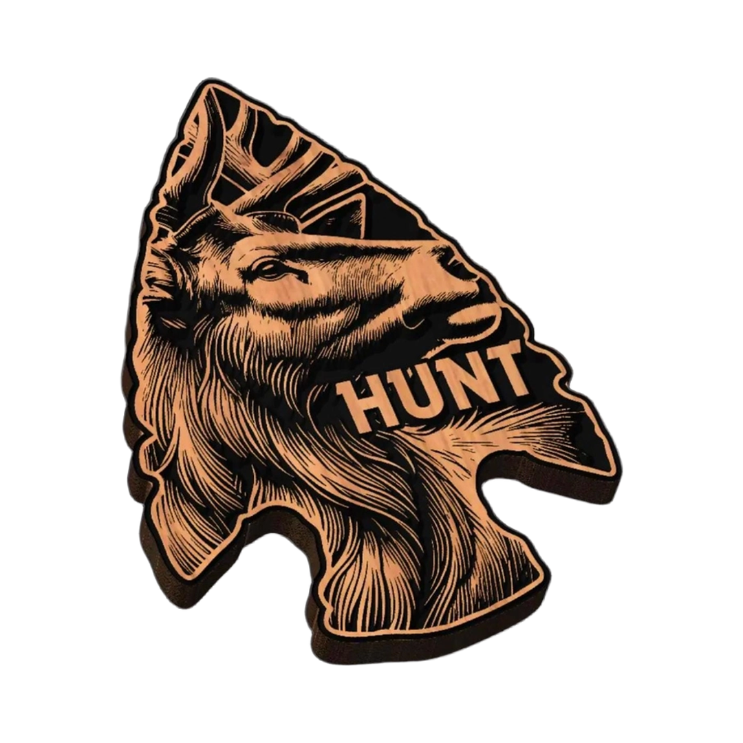 Arrowhead Elk Hunt SVG file for laser cutting and CNC routing, LightBurn and Vectric ready