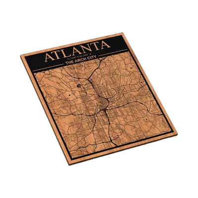 Atlanta, Georgia City Map SVG file for laser cutting and CNC routing, LightBurn and Vectric ready