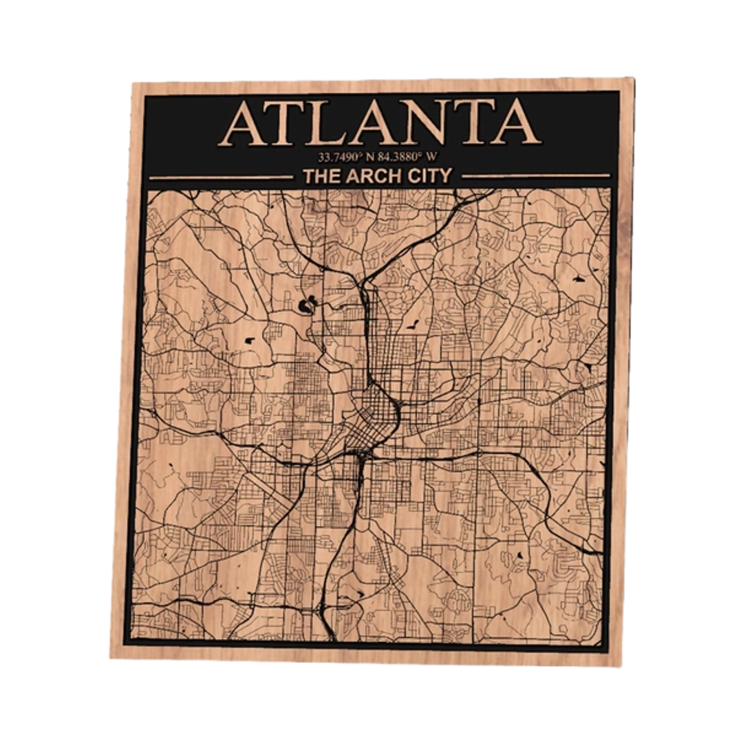 Atlanta, Georgia City Map design preview, us states