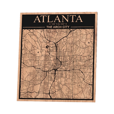 Atlanta, Georgia City Map design preview, us states