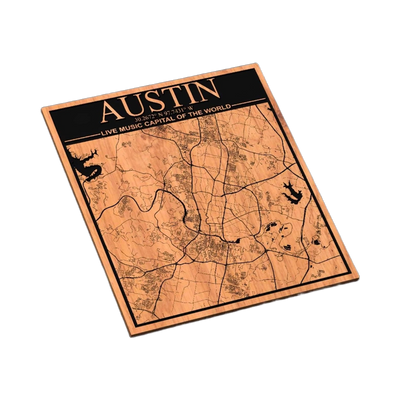 Austin, Texas City Map SVG file for laser cutting and CNC routing, LightBurn and Vectric ready