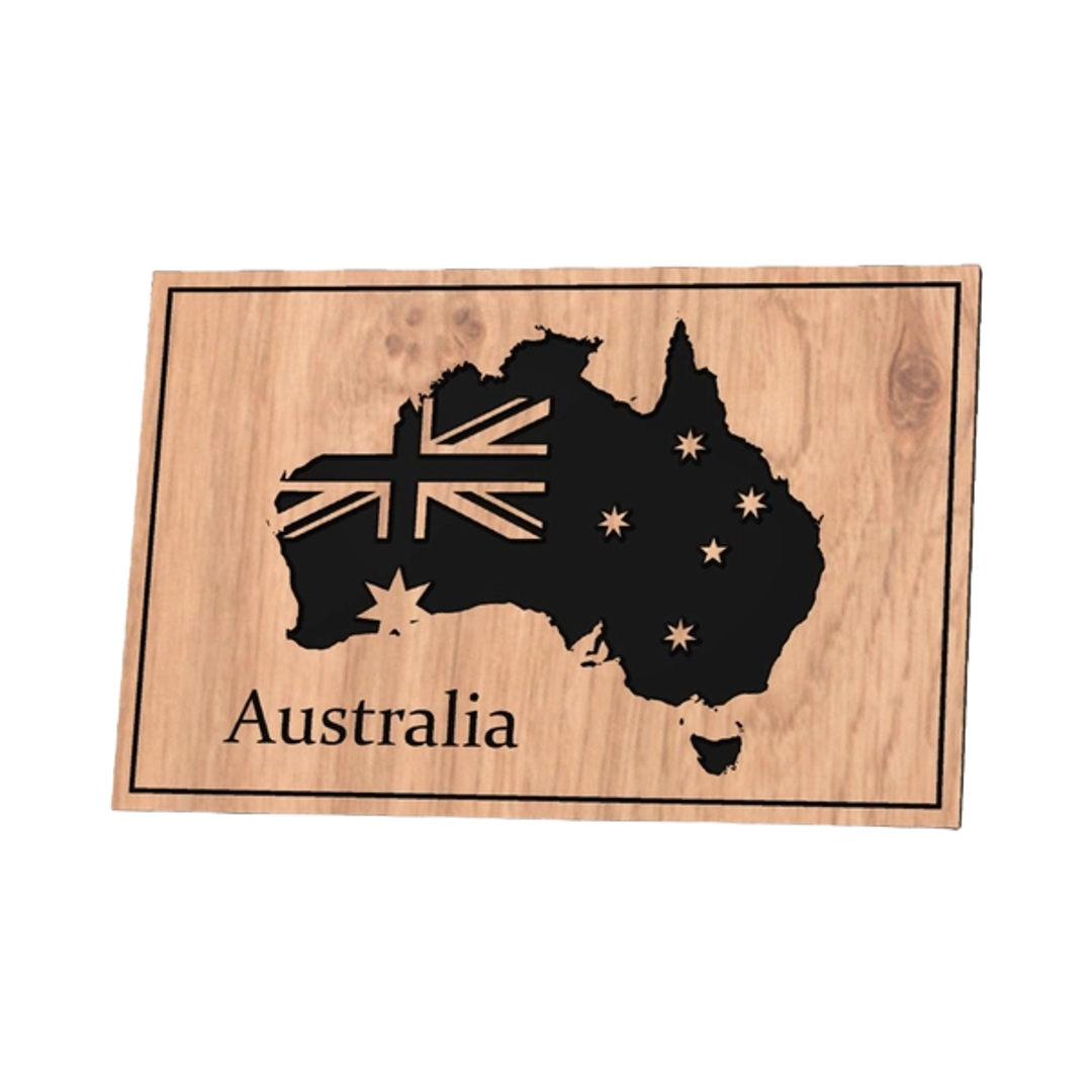 Australia Flag Map design preview, countries & world