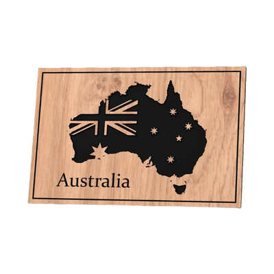 Australia Flag Map design preview, countries & world