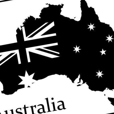 Australia Flag Map detail view, ready for laser cutting and CNC routing